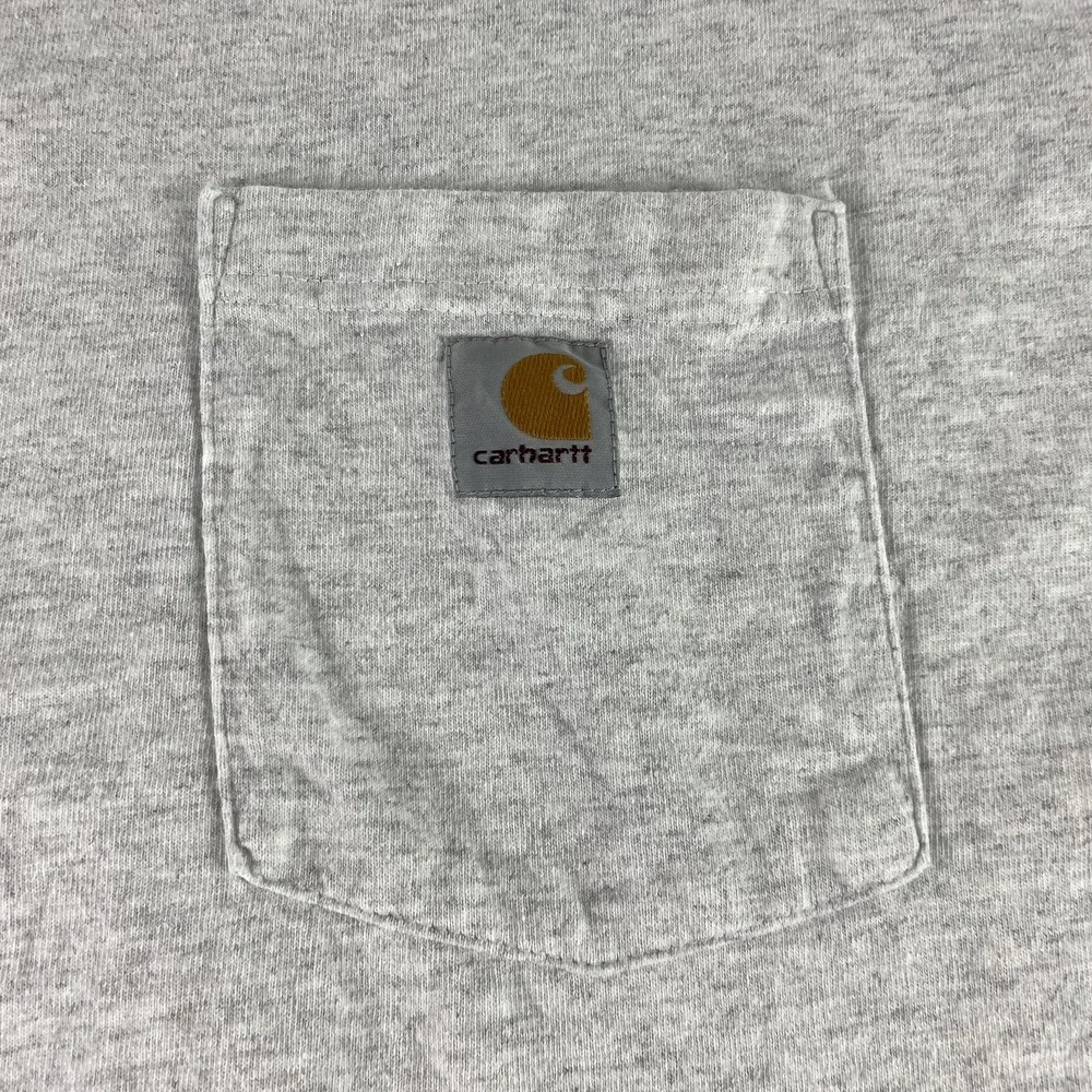 Carhartt Shirt Mens 2XL Gray Original Fit Pocket Tee Workwear K87 Ash